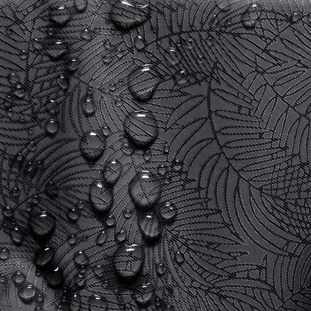 Obrus Gaia Grafitowy Tłoczony Roślinny 140x200 owal AmeliaHome - TCLOTH/AH/GAIA/HMD/DARKGREY/O140X200