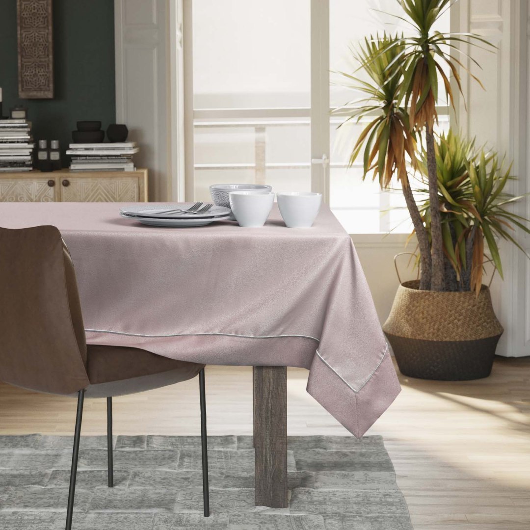 Obrus Empire Pudrowy róż Gładki Klasyczny 140x200 AmeliaHome - TCLOTH/AH/EMPIRE/BRD/PPG/POWDERPINK/140X200