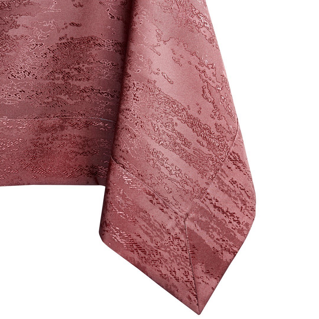 Obrus Vesta Różowy Tłoczony Nowoczesny 40x180 AmeliaHome - TCLOTH/AH/VESTA/BRD/OLDROSE/40X180