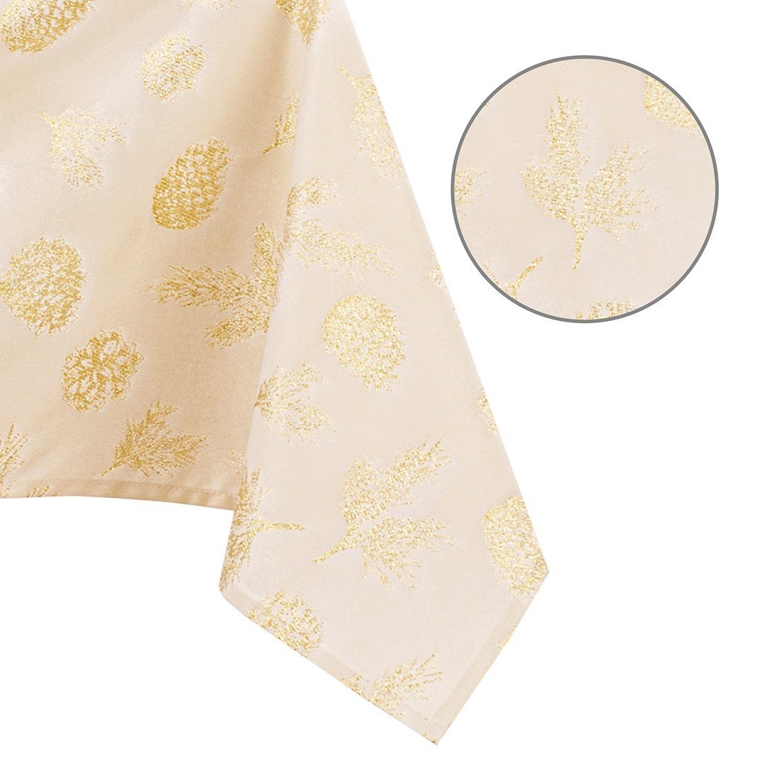 Obrus Żółty Drukowany Świąteczny 140x200 AmeliaHome - TCLOTH/AH/MAGICNIGHT/HMD/GOLD/140X200