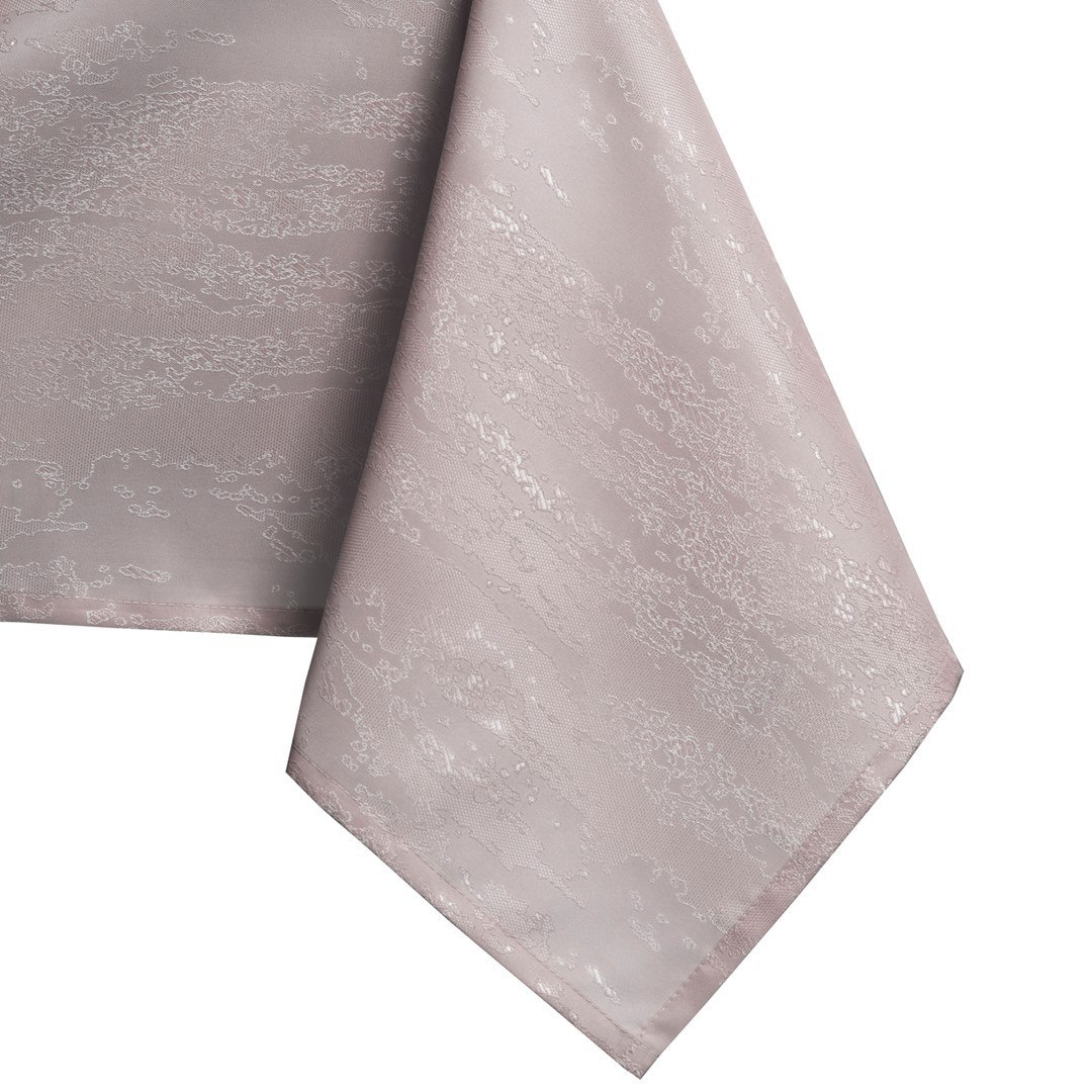 Obrus Vesta Pudrowy róż Tłoczony Nowoczesny 120x260 owal AmeliaHome - TCLOTH/AH/VESTA/HMD/POWDERPINK/O120X260