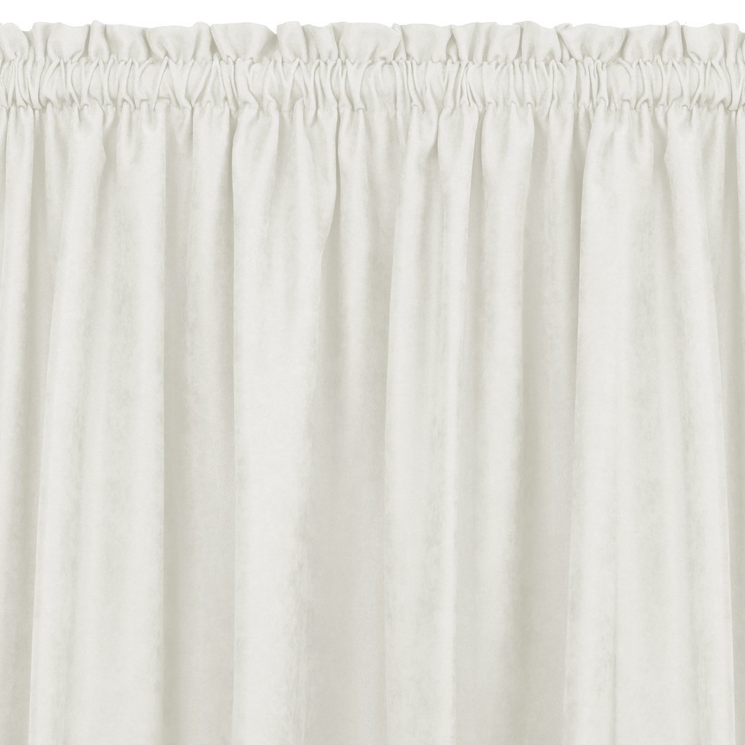 Zasłona MILANA kolor kremowy styl klasyczny tunel 5 cm z grzywką 3 cm szenila 140x225 homede - CURT/HOM/MILANA/CHENILLE/TUNNEL/F