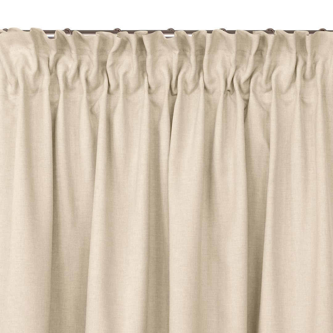 Zasłona CARMENA kolor kremowy styl klasyczny taśma smok transparentna 5 cm z grzywką 3 cm plecionka 150x175 homede - CURT/HOM/CA