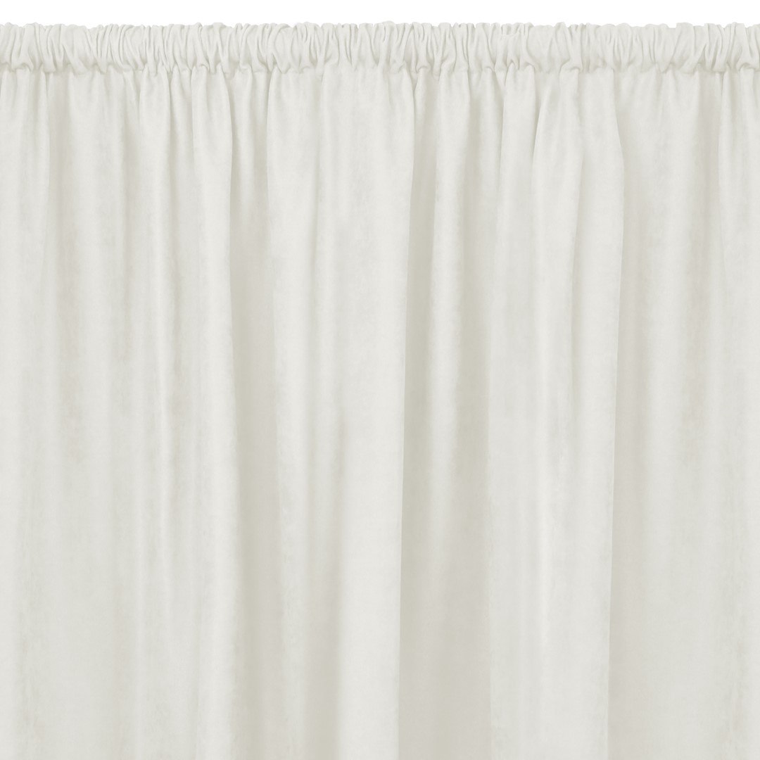 Zasłona MILANA kolor kremowy styl klasyczny tunel 5 cm szenila 140x175 homede - CURT/HOM/MILANA/CHENILLE/TUNNEL/CREAM/140x175