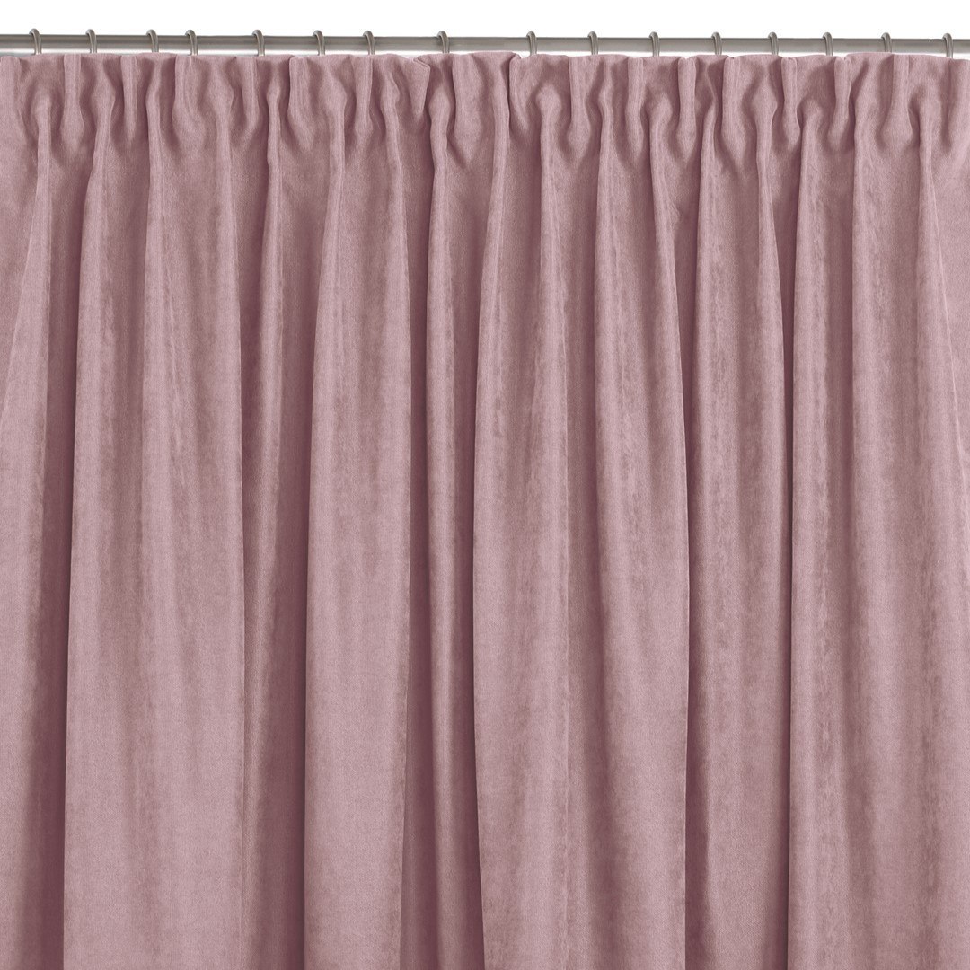 Zasłona MILANA kolor różowy styl klasyczny taśma smok transparentna 7,5 cm szenila 140x175 homede - CURT/HOM/MILANA/CHENILLE/PLE