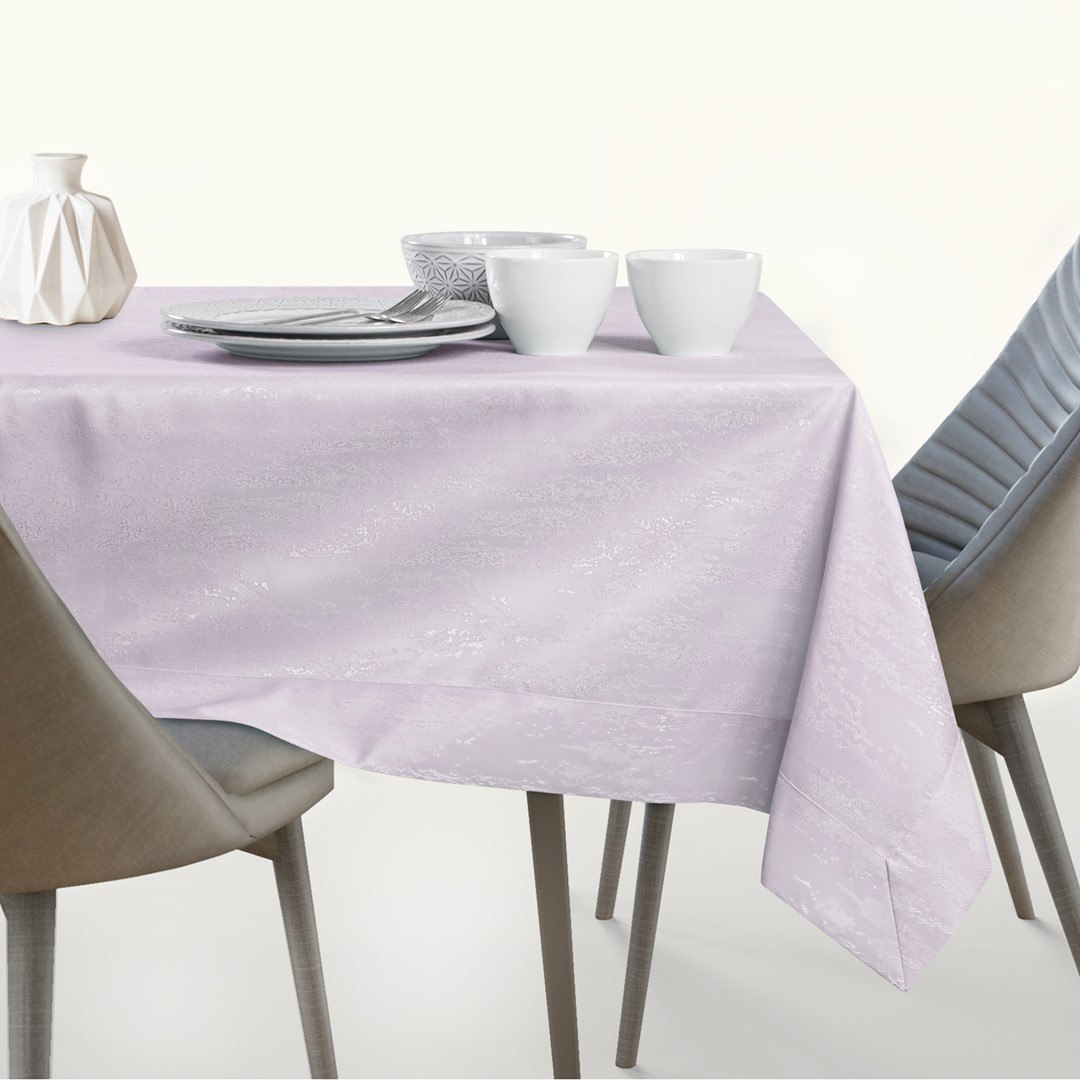 Obrus Vesta Liliowy Tłoczony Nowoczesny 40x120 AmeliaHome - TCLOTH/AH/VESTA/BRD/LILA/40X120