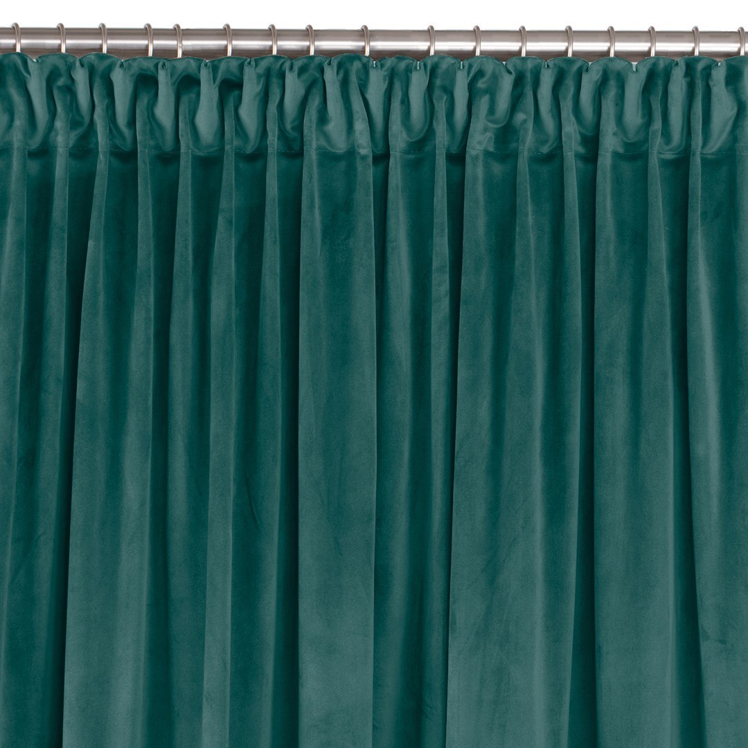Zasłona VILA kolor morski styl klasyczny taśma smok transparentna 5 cm velvet 135x225 homede - CURT/HOM/VILA/VELVET/PLEAT/D/50/M