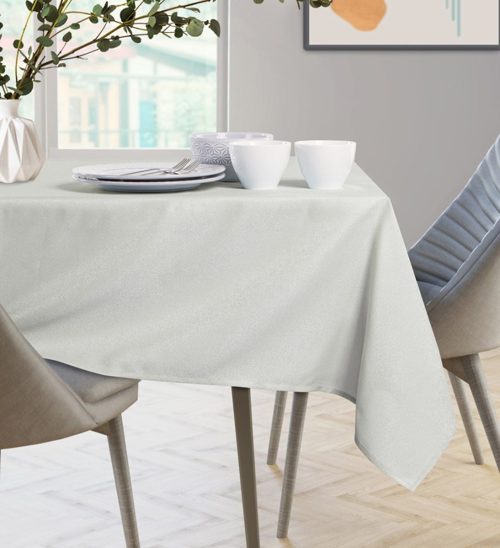Obrus Gaia Kremowy Tłoczony Roślinny 80x80 AmeliaHome - TCLOTH/AH/GAIA/HMD/CREAM/80X80