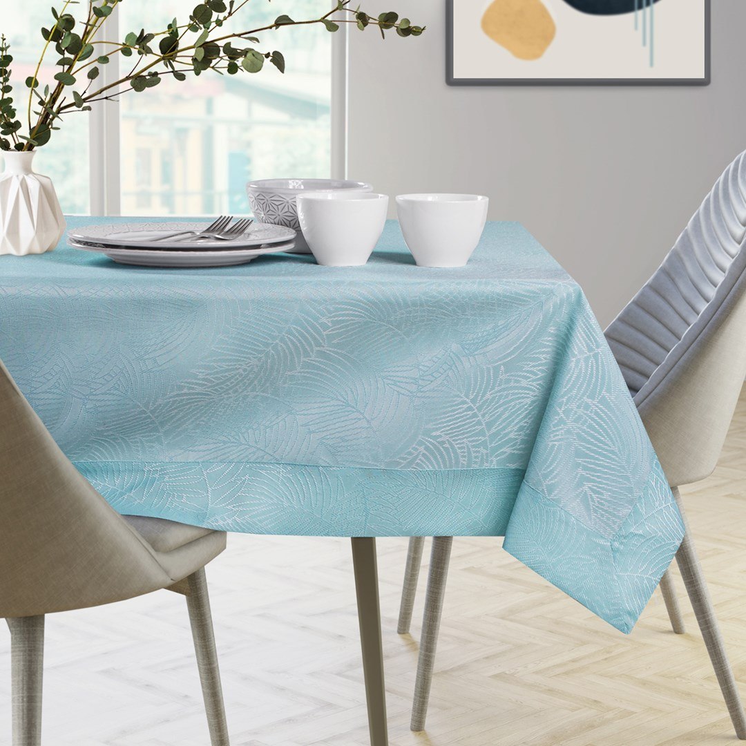 Obrus Gaia Niebieski Tłoczony Roślinny 40x40 AmeliaHome - TCLOTH/AH/GAIA/HMD/RETROBLUE/40X40