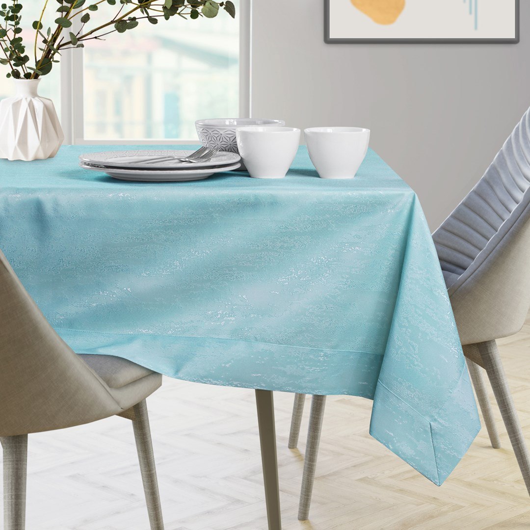 Obrus Vesta Niebieski Tłoczony Nowoczesny 40x40 AmeliaHome - TCLOTH/AH/VESTA/HMD/RETROBLUE/40X40