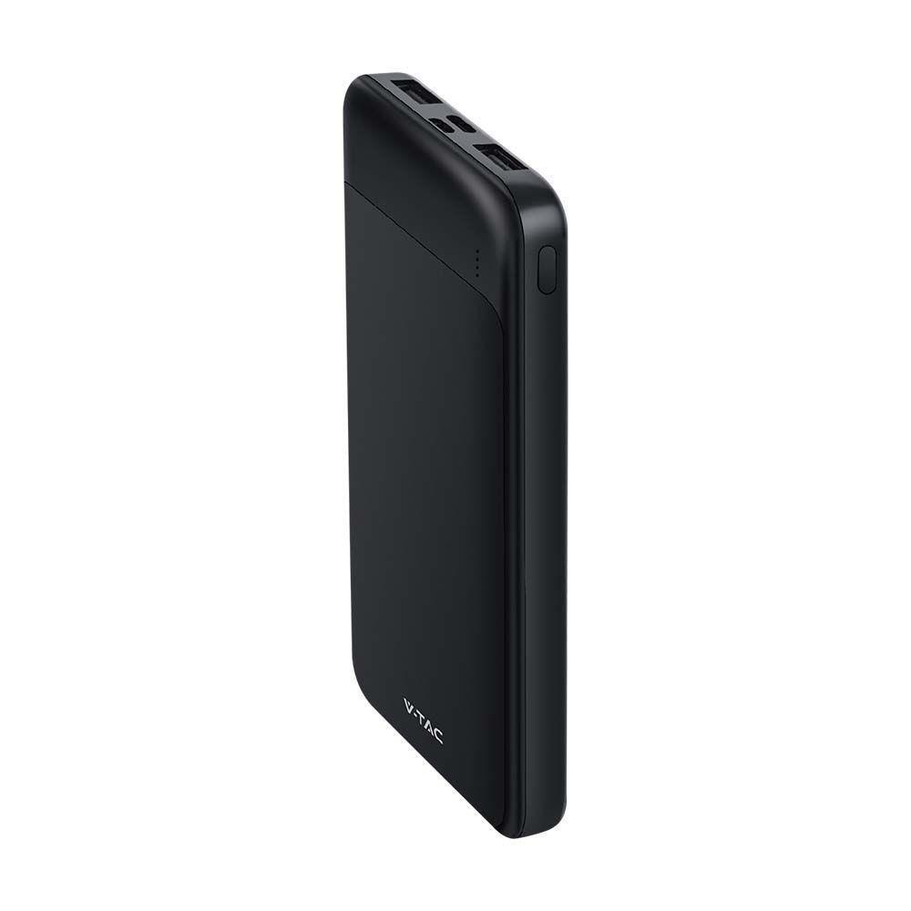 V-Tac Power Bank 10000mAh Czarny 2xUSB Type C SZYBKI 22,5W VT-10005