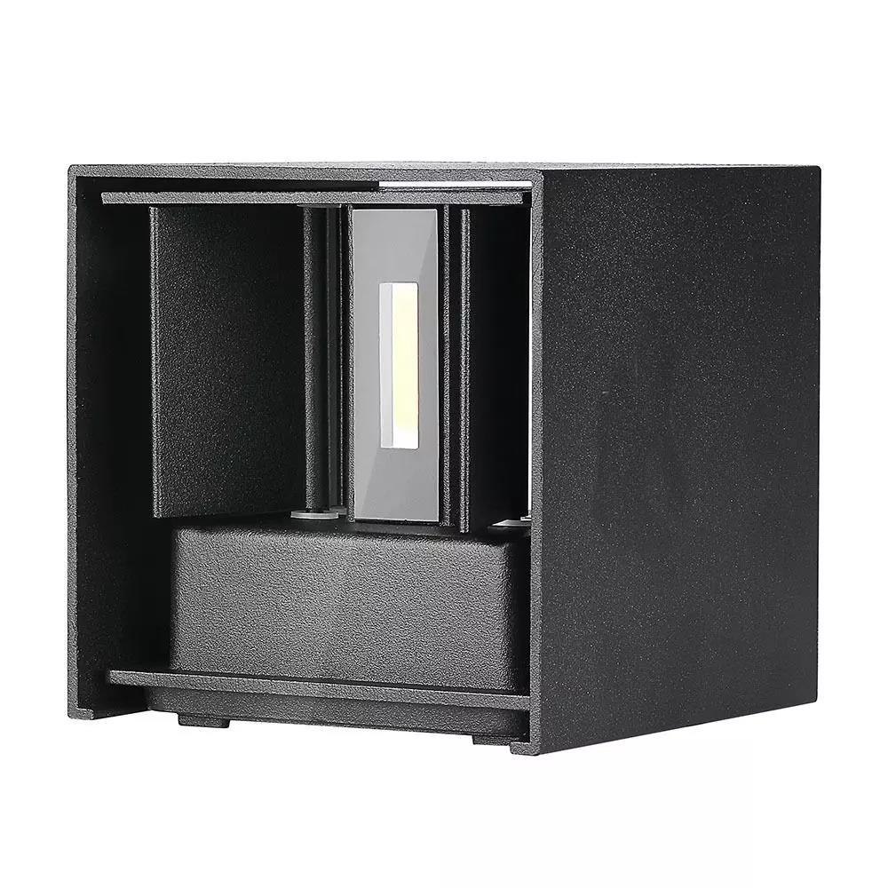 Oprawa Ścienna V-TAC 5W Kinkiet Góra Dół Regulowana Czarny Kwadrat IP65 Bridgelux VT-759 3000K 700lm