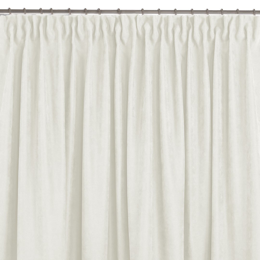 Zasłona MILANA kolor kremowy styl klasyczny taśma smok transparentna 5 cm szenila 140x175 homede - CURT/HOM/MILANA/CHENILLE/PLEA
