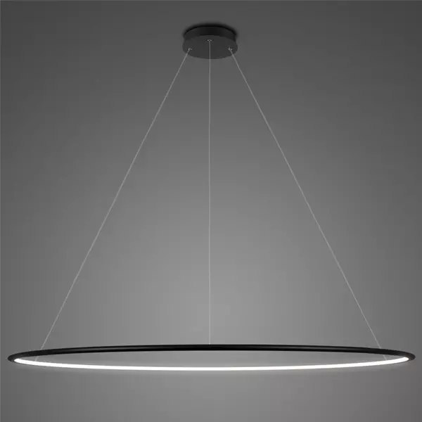 Lampa wisząca Ledowe Okręgi No.1 Φ200 cm in 4k czarna Altavola Design
