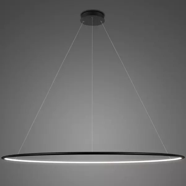 Lampa wisząca Ledowe Okręgi No.1 Φ230 cm in 4k czarna Altavola Design