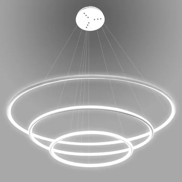 Lampa wisząca Ledowe Okręgi No.3 Φ100 cm in 4k biała ściemnialna Altavola Design