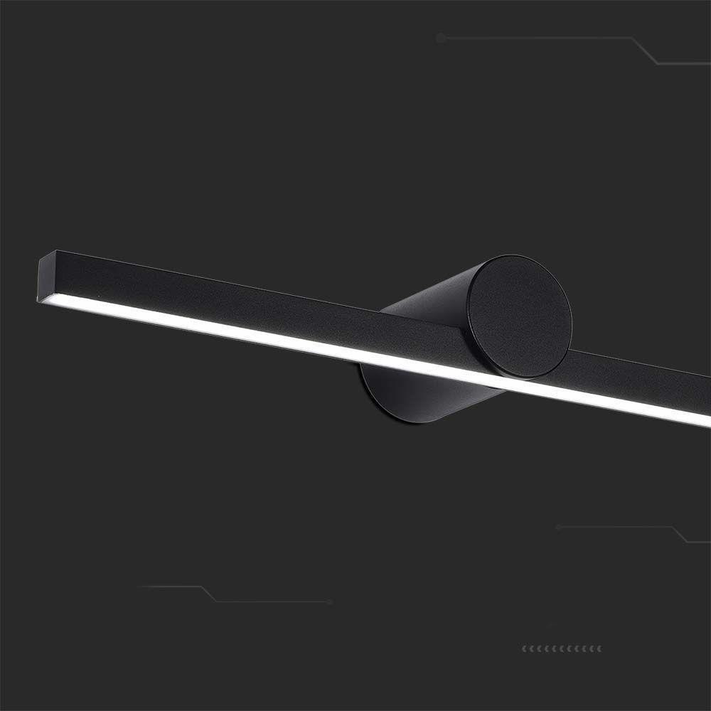 Oprawa Kinkiet Ścienny V-TAC 10W LED Czarny IP65 Lustro Obraz Łazienka VT-7022 4000K 1530lm