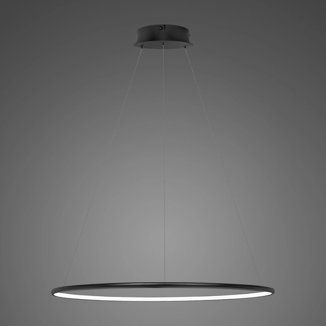 Lampa wisząca Ledowe Okręgi No.1 Φ60 cm in 3k 32W czarna Altavola Design