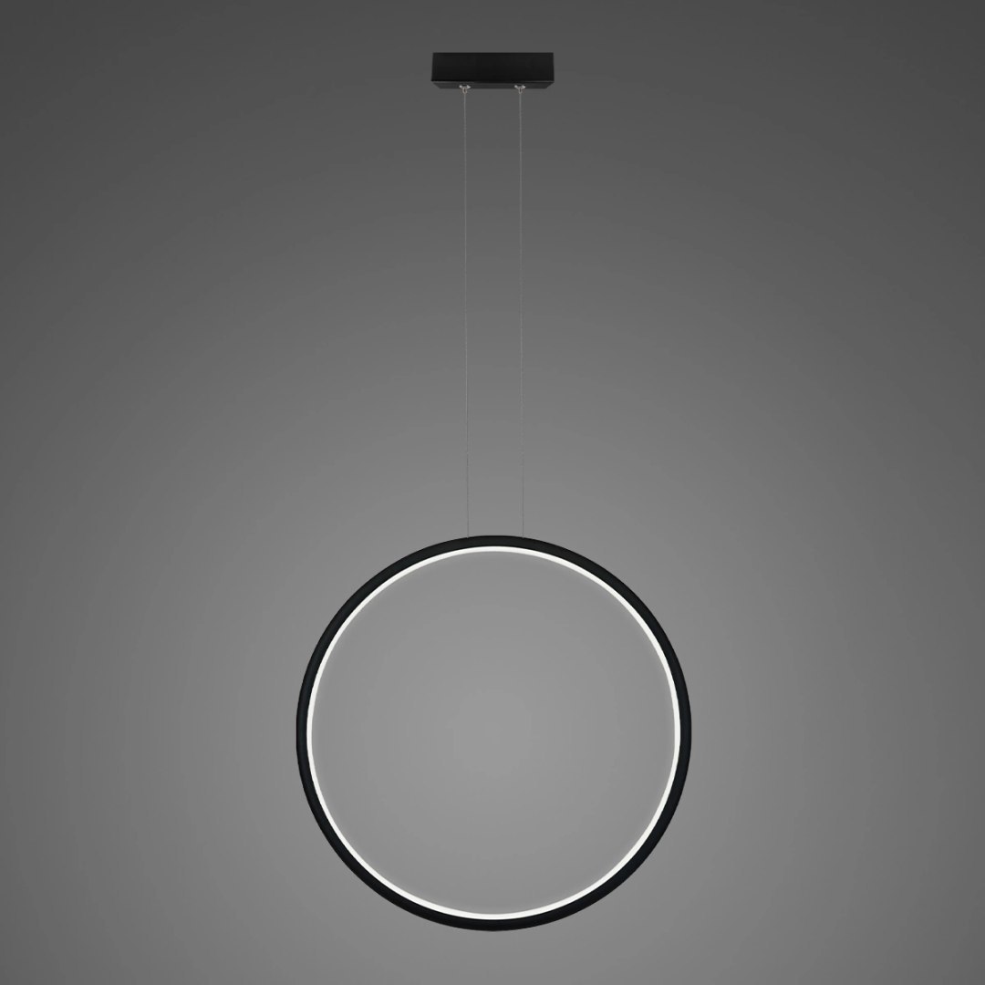Lampa wisząca Ledowe okręgi No.1 X Φ80cm in 4k 43W czarny Altavola Design