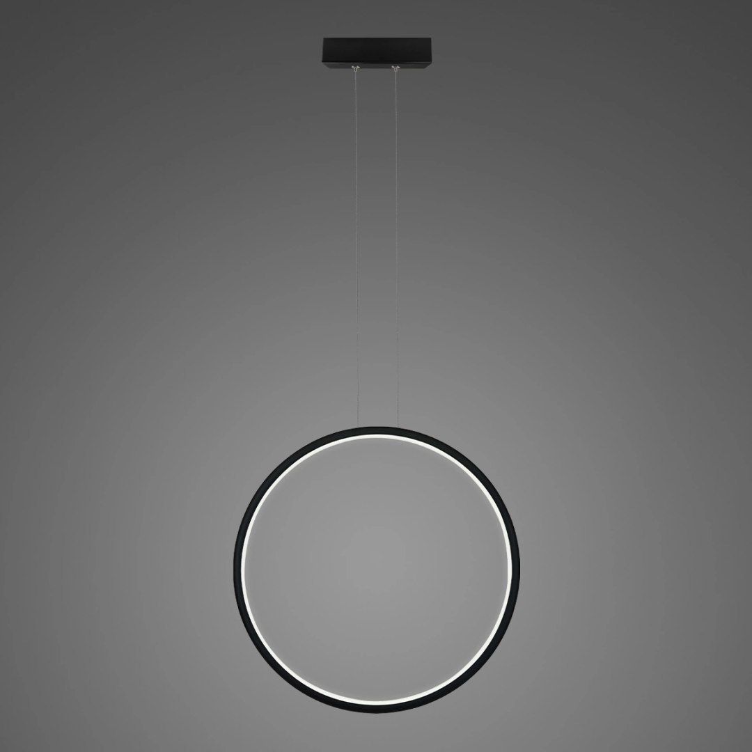 Lampa wisząca Ledowe okręgi No.1 X Φ60cm in 4k 32W czarna Altavola Design