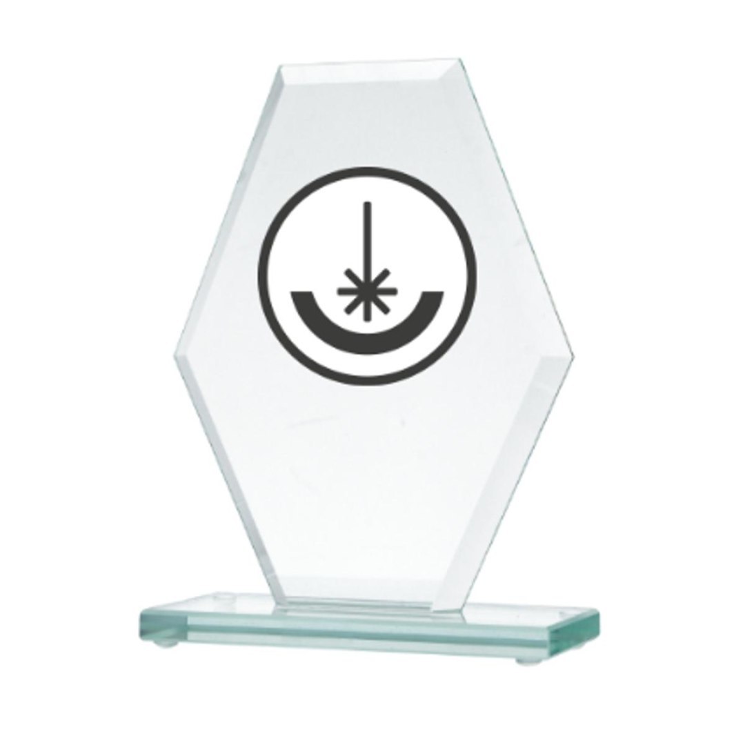 Trofeum szklane grawerowane