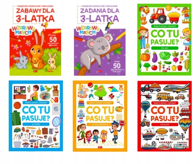 PAKIET WZOROWY MALUCH Zadania naklejki 3-LATKA