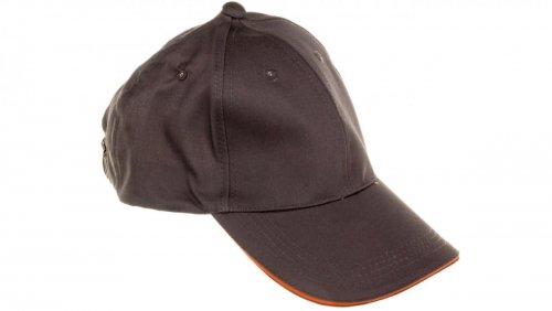 Deltaplus Delta Plus Verona Mach czapka robocza z bawełny poliestrowej, szara/pomarańczowa, rozmiar uniwersalny 3295249055004