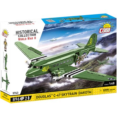 KLOCKI COBI 5743 Samolot Douglas C-47 Skytrain Dakota HC WW2 896 El.