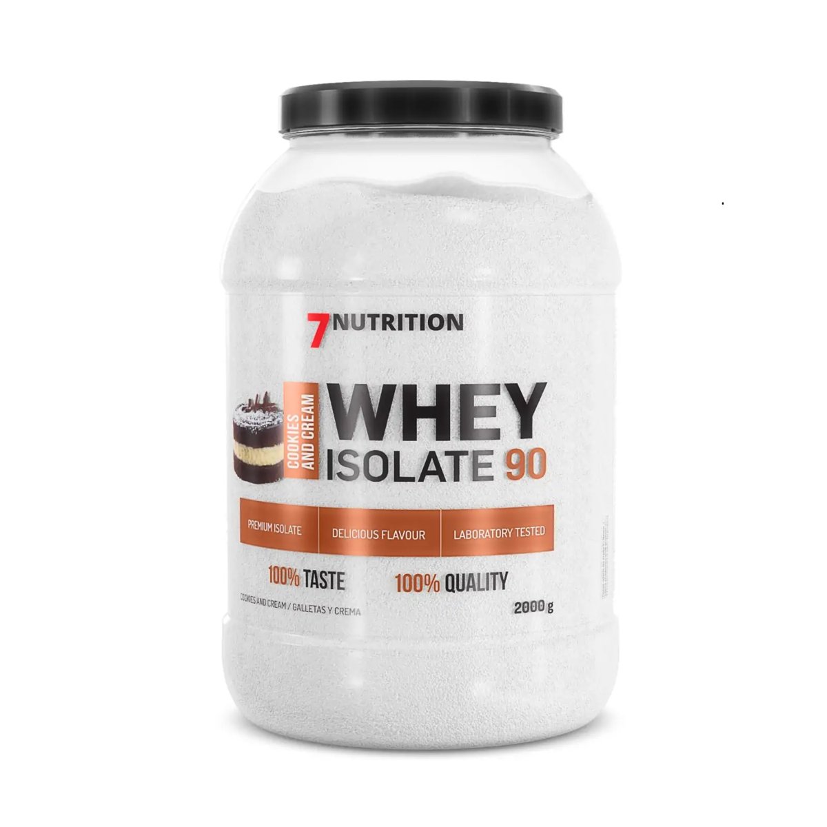 Odżywki białkowe 7Nutrition Whey Isolate 90 2000 g Jar Cookies (5907222544525)