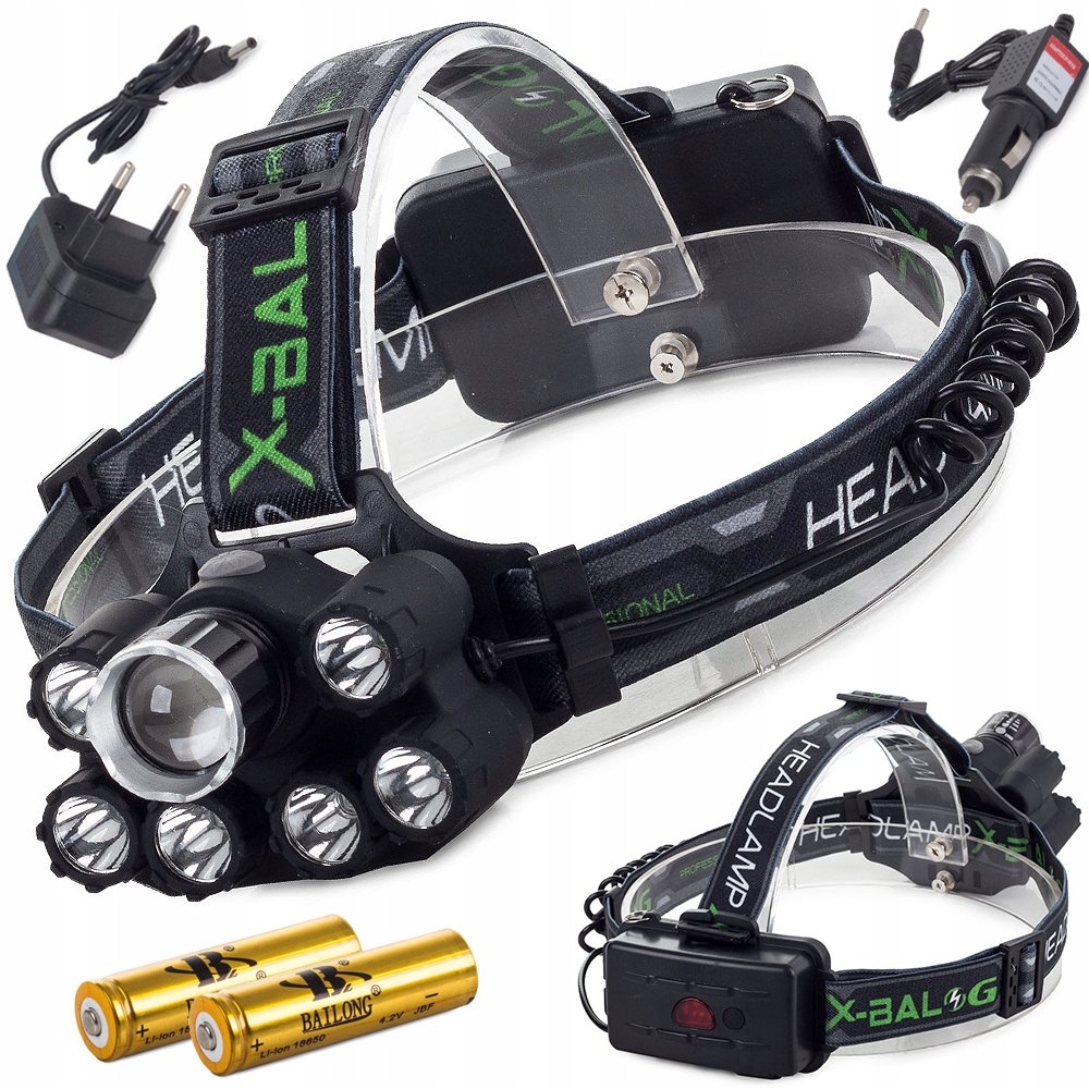 Latarka Czołowa Bailong Cree Xm-L T6 7 X Led Uv