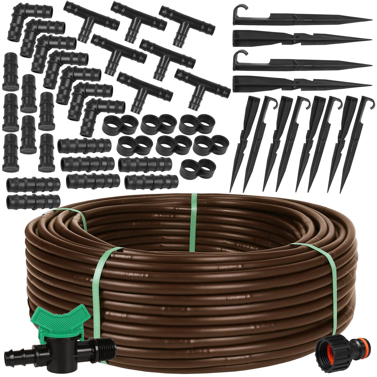 Brązowa linia kroplująca Rivulis HYDRO 16mm/0,33m/2,2l/h 100m+akcesoria