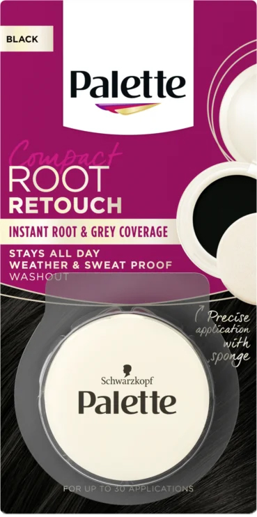 Korektor do odrostów i siwych włosów Schwarzkopf Palette Compact Root Retouch Czarny 3 g (8410436410038)