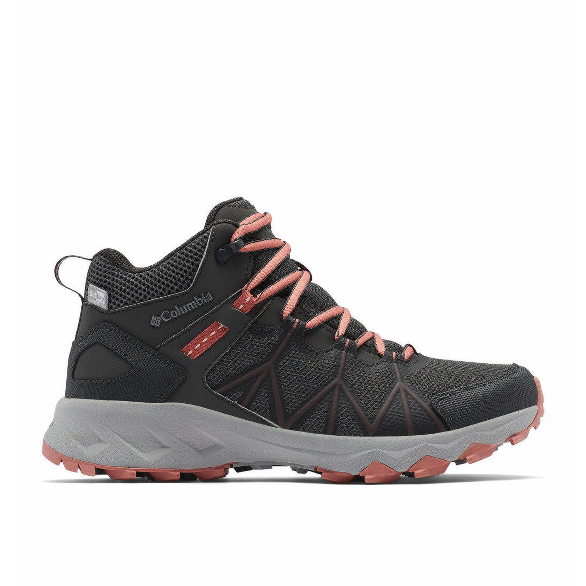 Columbia Peakfreak II Mid Outdry damskie buty trekkingowe, ciemnoszare, Dark Coral, rozmiar 39,5, Ciemnoszary, ciemny koralowy, 39.5 EU