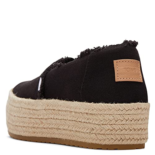 TOMS Valencia Platform damskie espadryle, Czarny, 37 EU