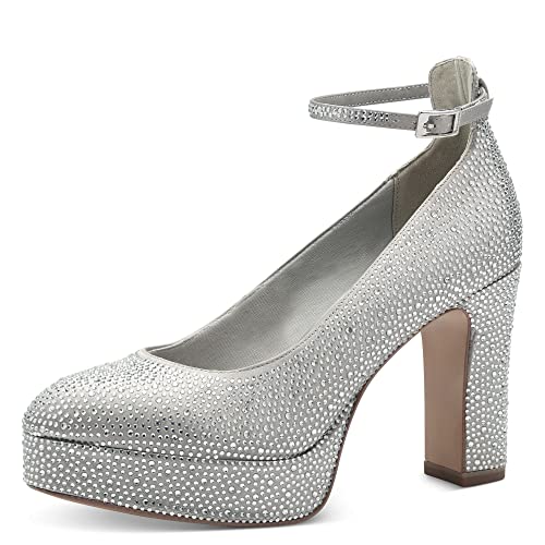 Tamaris Damskie czółenka 1-1-24409-41, Grey Glam, 39 eu