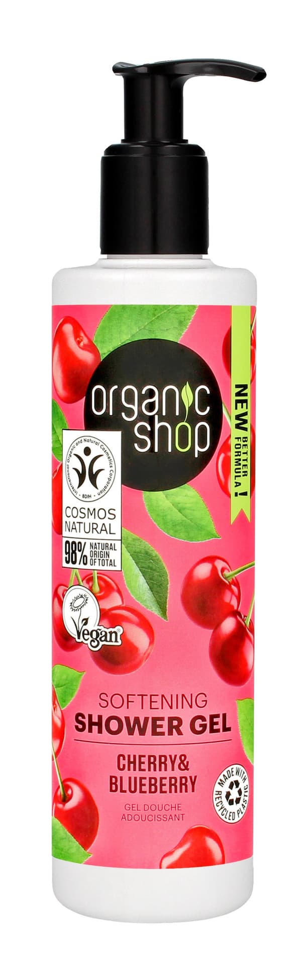ORGANIC SHOP WEGAN Żel p/prysznic Wiśnia&Borówka