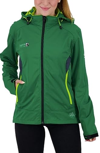 Deproc Active Damska kurtka softshellowa z odpinanym kapturem, kurtka przejściowa, Windbreaker DOWNTON PEAK