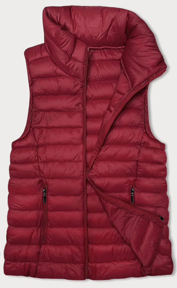 PIKOWANY BEZRĘKAWNIK DAMSKI CZERWONY (5M9155-270) - J STYLE