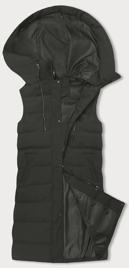 DŁUGA PUCHOWA KAMIZELKA DAMSKA ARMY (5M3157-136) - J STYLE