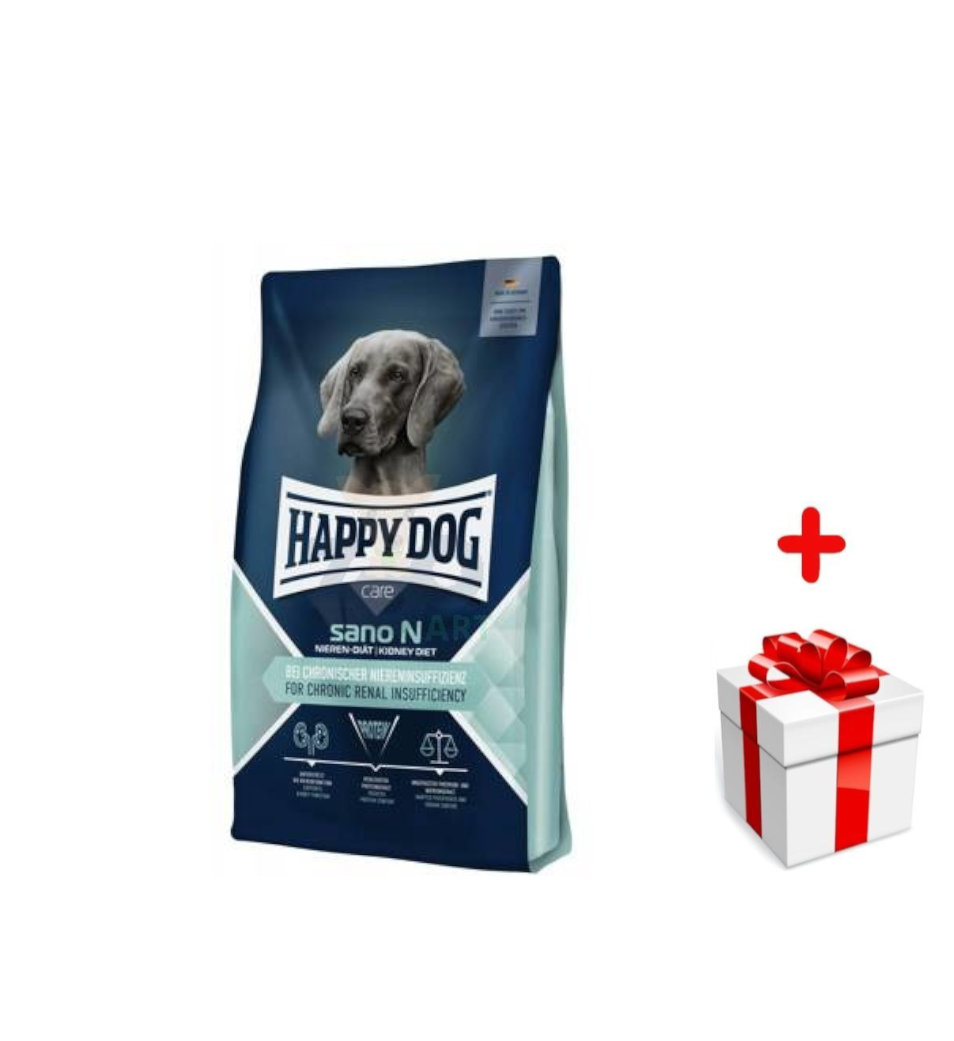 Happy Dog Sano N, karma sucha, wspomagająca nerki, 7,5kg + niespodzianka dla psa GRATIS!