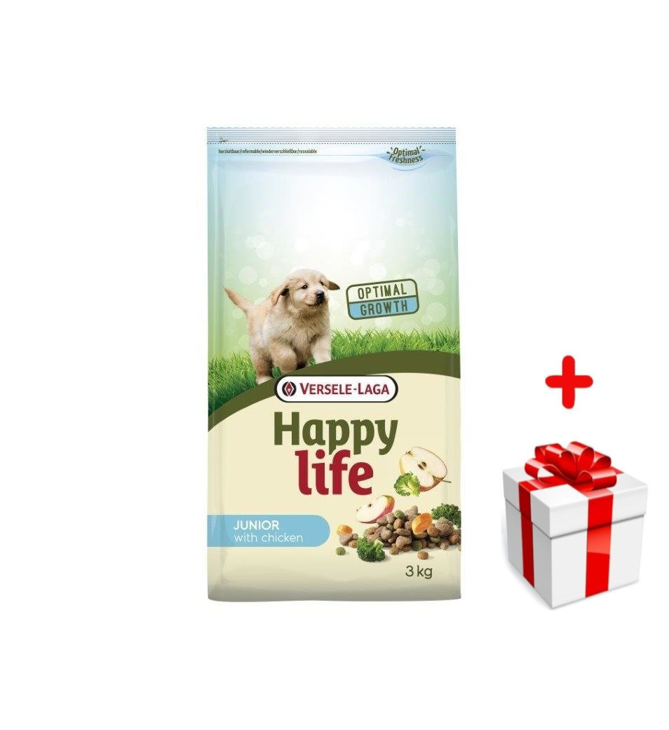 VERSELE-LAGA Happy Life Junior Chicken 3kg + niespodzianka dla psa GRATIS!