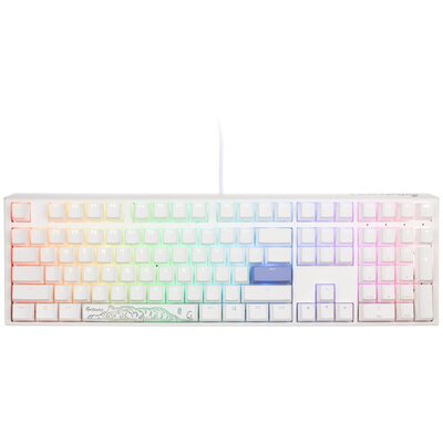 Ducky One 3 Classic Pure White Klawiatura Gamingowa RGB LED - MX-Blue (US)