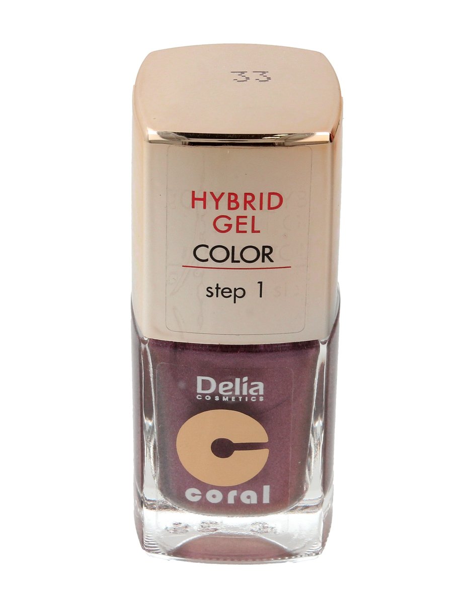 Delia Cosmetics Cosmetics, Coral Hybrid Gel, emalia do paznokci 33, 11 ml