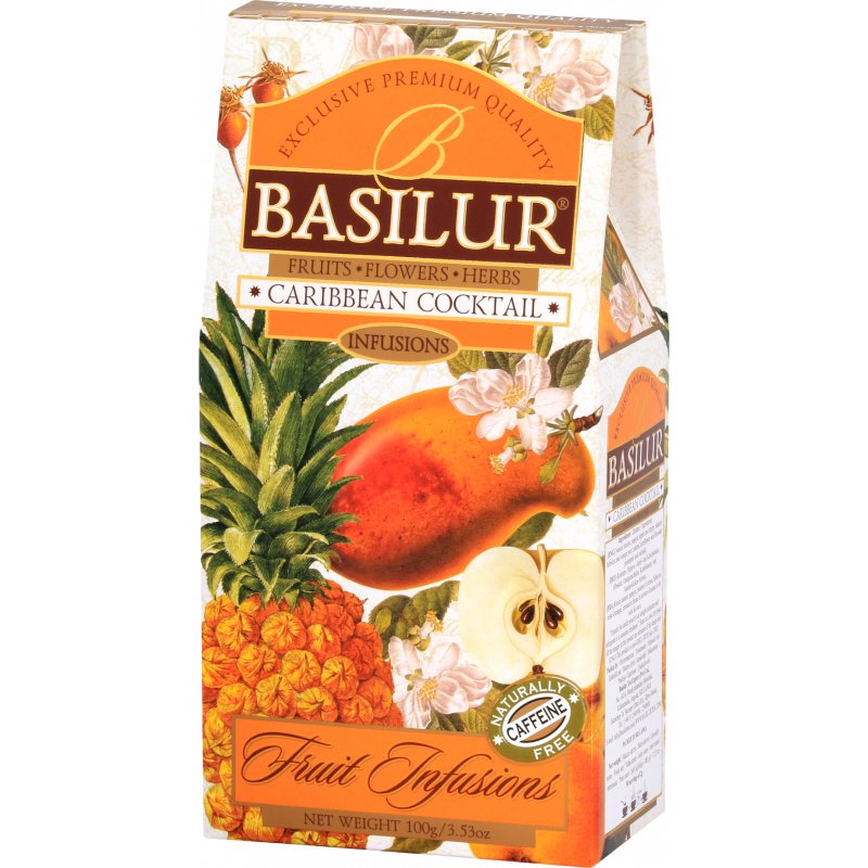 BASILUR BASILUR Herbata owocowa Fruit Infusions Caribbean Cocktail stożek 100 g WIKR-990062