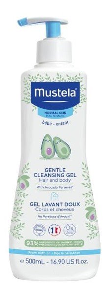 Mustela, Gentle Cleansing Gel, Żel do mycia ciała i włosów, 500 ml