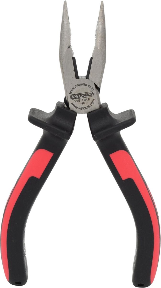 KS TOOLS ERGOTORQUE Szczypce pó?okr?g?e, zagi?te, 165mm