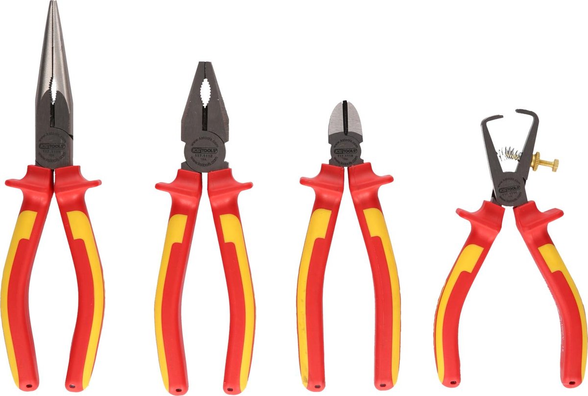 KS TOOLS ERGOTORQUE Zestaw szczypiec VDE, 4-szt