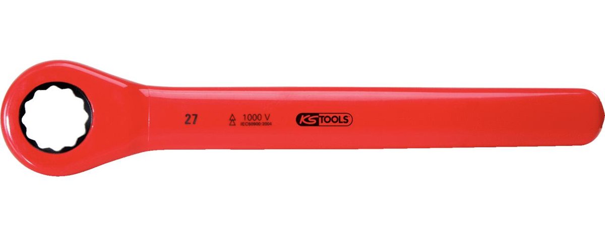 KS TOOLS Grzechotkowy klucz oczkowy z izolacj? ochronn?, 7/16