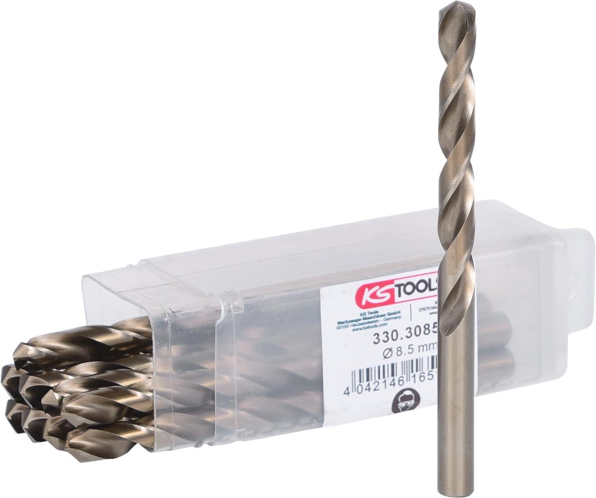 KS TOOLS HSS-G Co 5 Wiertlo spiralne 8,5mm 10-ciopak