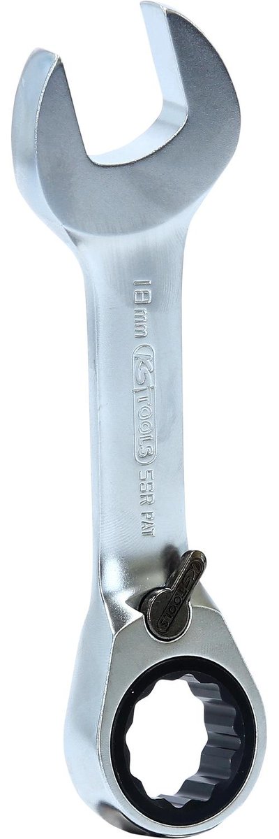 KS Tools 503.4641 Gear Plus grzechotka kluczy pierścieniowych szczękowych, bardzo krótki, 18 MM 503.4641